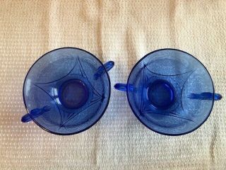Hazel Atlas Cobalt Blue Royal Lace Cream Soup Bowl (s) Depression Glass