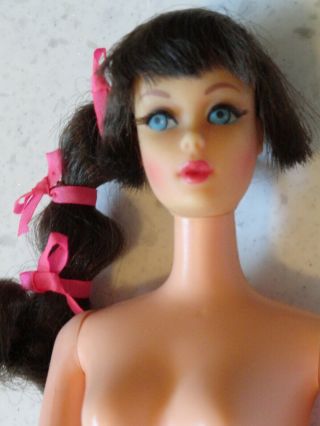 Vintage Barbie Side Pt Talker With Hiar Set Ribbons
