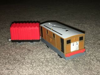 Thomas The Train 2013 Mattel Toby Trackmaster,  Cargo Car Motorized