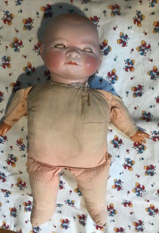 Antique 1920s Bye - Lo Baby Bisque Doll Grace S.  Putnam 14.  5”
