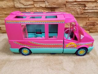 Vintage Mattel 1989 Barbie Western Fun Motor Home Camper Van w/ Box 2