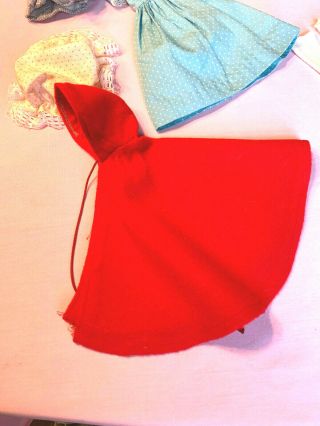VINTAGE 1964 BARBIE LITTLE RED RIDING HOOD & THE WOLF COMPLETE OUTFIT 3