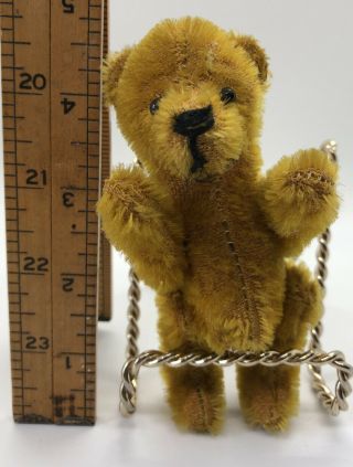 Vintage Antique Miniature Jointed Mohair Teddy Bear Steiff Or Schuco