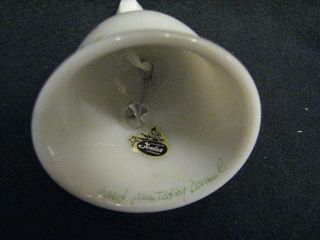 Vintage Fenton White Glass Hand Painted Iris Signed by Donna R.  with Sticker 3