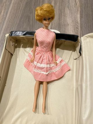 Vtg.  Mattel 1958 Barbie 1962 Midge Blonde Bubble Cut Japan With 1961 Doll Case