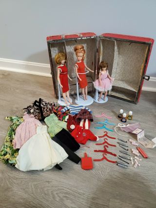 American Character Tressy Dolls And Cricket Doll,  Case And Accessories,  Key