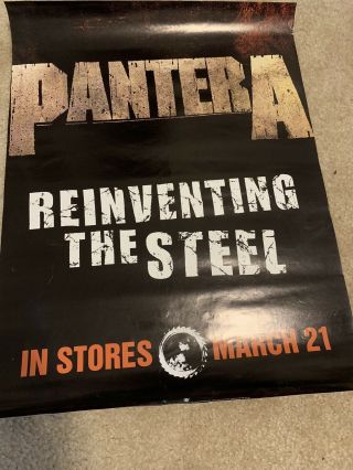 Pantera Promo Poster 2000 Elektra Reinventing The Steel Dimebag Rare