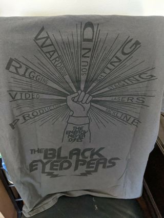 Rare The Black Eyed Peas 2010 The Energy Never Dies World Tour Local Crew Shirt