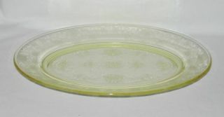 Hazel Atlas Glass Florentine No.  2 Poppy Yellow Oval Platter