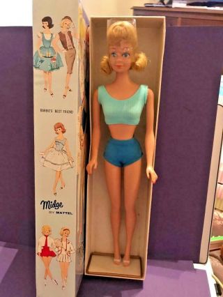Vintage Midge " Barbies Best Friend " Doll No.  860 Blonde Euc