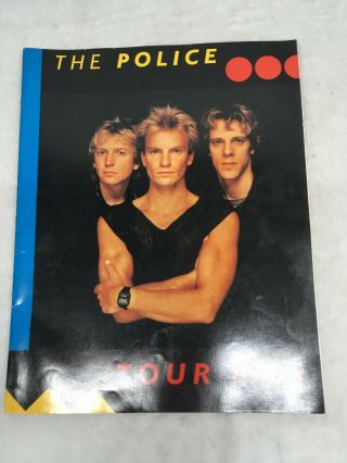 The Police 1983 Synchronicity Uk Tour Vintage Concert Program Book Sting Poster