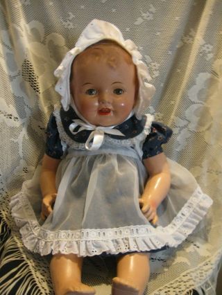 Antique Doll red lips sleepy eyes - 24  Head TLC/RESTORATION COMPOSITION 1912 2