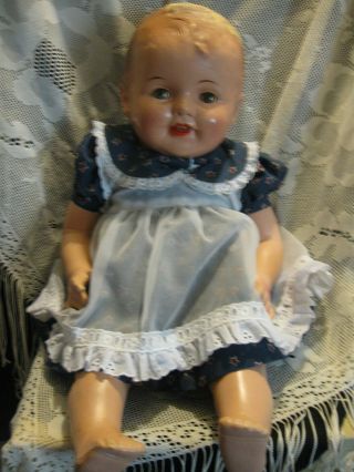 Antique Doll red lips sleepy eyes - 24  Head TLC/RESTORATION COMPOSITION 1912 3