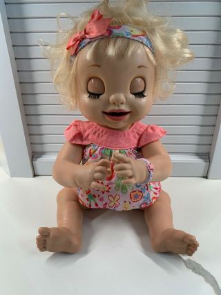2007 Baby Alive Doll Learns To Potty Eyes Mouth Move TALKS SOFT FACE - EUC 2