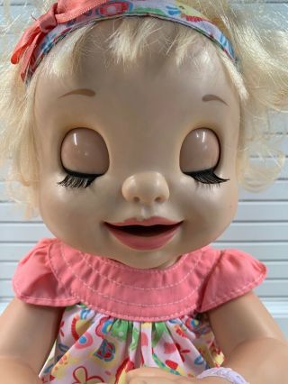 2007 Baby Alive Doll Learns To Potty Eyes Mouth Move TALKS SOFT FACE - EUC 3