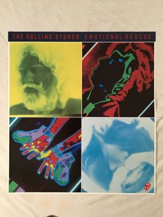 Rolling Stones Two - Sided 1980 Promo Poster Emotional Rescue