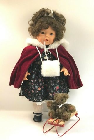 Gotz Doll Winter 1990 Christmas Limited Edition Signed Numbered West Germany Euc