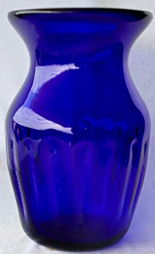 Vintage Retro Hand Blown Cobalt Blue Mexican Glass Vase 23 Cm High 1.  2kg