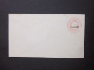 Gb Postal Stationery Qv 1d Pink " Specimen " In Black Ovpt Envelope Size C Ep29