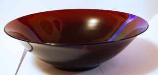 Vintage Anchor Hocking Royal Ruby Red 11 1/2 " Large Salad Bowl Exceptional