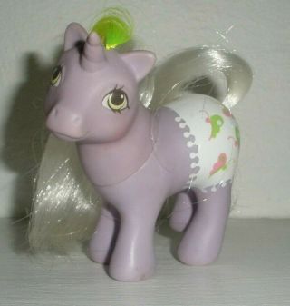 Vintage My Little Pony 1984 G1 Baby Glider Playtime Fancy Pants Purple Unicorn