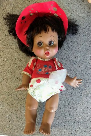 Vintage So Surprised Suzie Susie African American Baby Face Doll Galoob 1990