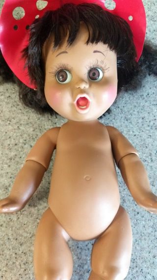 Vintage So Surprised Suzie Susie African American Baby Face Doll Galoob 1990 3