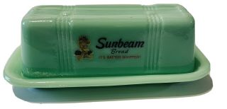 Jadeite Sunbeam Licensed Product Quarter Pound Butter Dish
