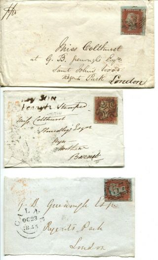 Gb Queen Victoria Penny Red On Cover: 2 Covers One Cover Front