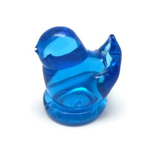 1991 Leo Ward Signed Bluebird Of Happiness Blue Bird Art Glass Figurine