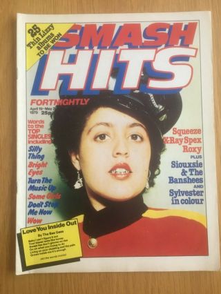 Smash Hits Apr 79 X - Ray Spex,  Kate Bush,  Sylvester,  Siouxsie,  Roxy Music Vgc
