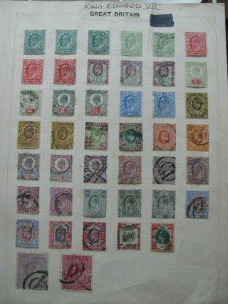 Selection Of Limited King Edward Vii Stamps 1901 - 1910 Total 43 Stamps