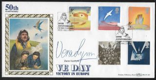 Gb Fdc 1995 Benham Blcs105 50th Anniversary Ve Day Signed Dame Vera Lynn