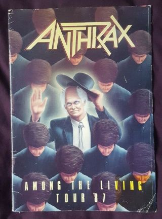 Anthrax Official Vintage Programme 1987 Among The Living Uk Tour Metal
