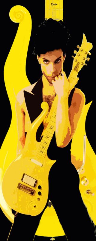 Life Size Prince Purple Rain Yellow Cloud Guitar Unique Retro Pop Art Ltd Prints