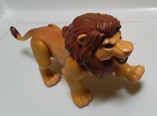Fighting Action Pvc Figure Of Disney Lion King Mufasa With Moving Legs & Mouth