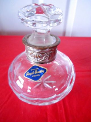 Vintage Royal Brierley English Crystal Signed Vanity Perfume Bottle