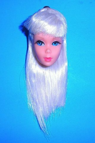 Vintage 1967 Platinum Blonde Twist N Turn Tnt Doll Head Mattel Japan
