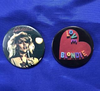 Blondie Vintage Pin Badges - 5.  5 Cm - Late 70 