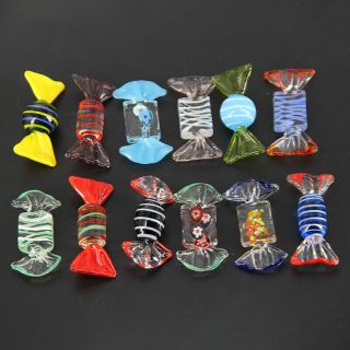 12pcs Vintage Murano Glass Sweets Candy Wedding Party Christmas Home Diy Decor
