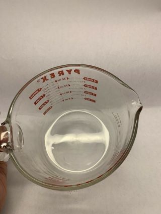 Pyrex Glass 4 Cup - 1 Quart - 1 Liter Measuring Cup Red Graphics 3