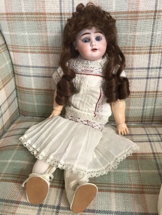 Antique German Bisque 16 1/2 " Doll Marked Dep With Horseshoe