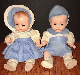 1930’s Effanbee Patsy Babyette Twins Composition Girl Boy Dolls