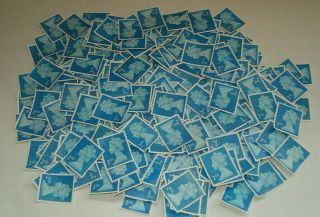 50 2nd Class Blue Security Stamps Unfranked Off Paper No Gum Face £32.  50 Lot 3