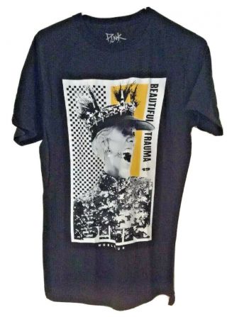 P Nk Trauma World Tour Unisex X - Large T - Shirt Black Cotton Authentic