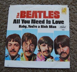 Beatles - All You Need Is Love / Baby.  Capital 5964 - Ps/disk