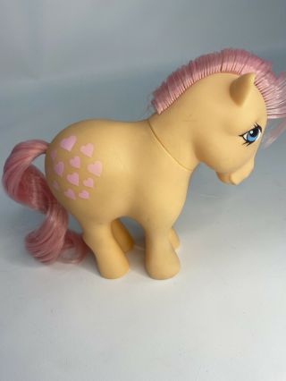 Vintage My Little Pony Pretty Parlor Pony Peachy G1 Mlp Hasbro Pink Hearts