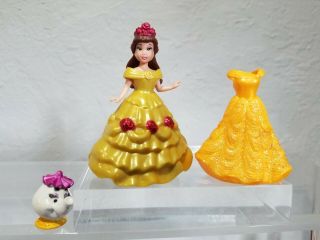 Disney Princess Magiclip Magic Clip Polly Pocket Doll Dress Belle Ms.  Pots Dress