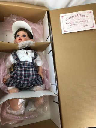 Precious Heirloom Dolls Fayzah Spanos 1998 Mommy’s Surprise Boy 25 " Doll 277