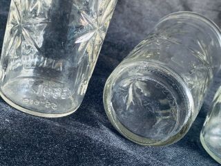 4 Vintage 50th Anniversary Star Burst Anchor Hocking Jelly Jar Juice Glass 3